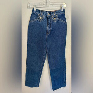 Vintage Western Lawman Jeans embellished rhinestones 80s 90s world class denim